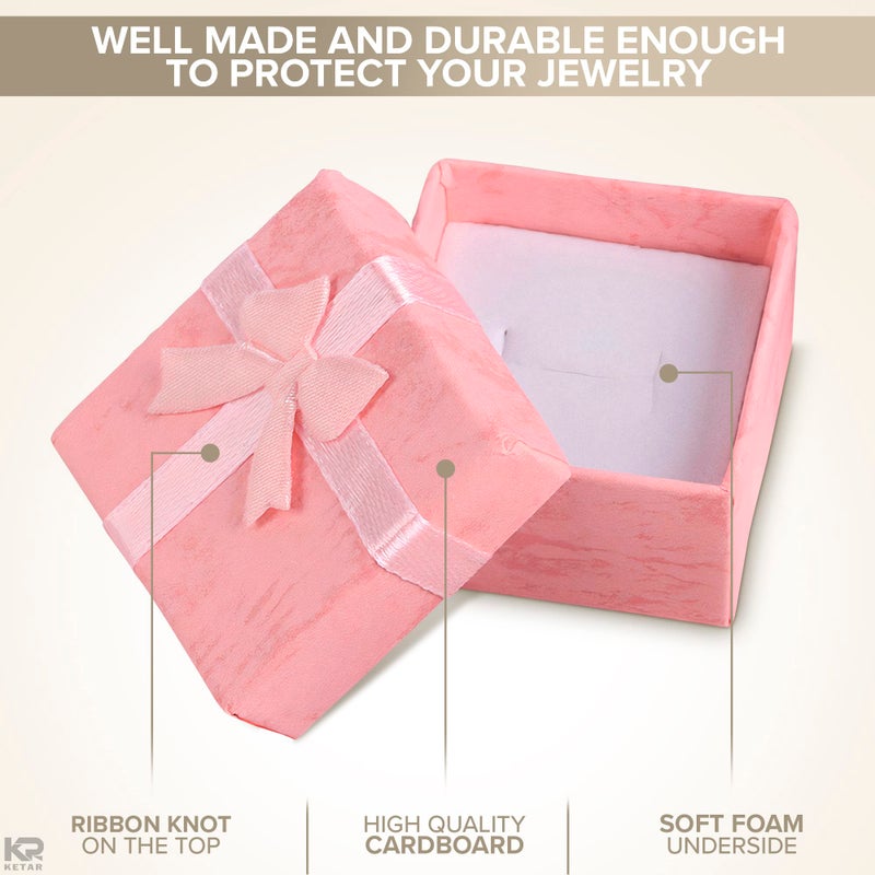 KETAR 24Pcs Small Gift Boxes for Jewelry - Wedding Ring Case for Wedding Rings Party Favor Jewelry Gift Box for Jewelry Organizer Ring Box Cardboard Jewelry Display Small Box for Gift Wedding Favor - Image 3